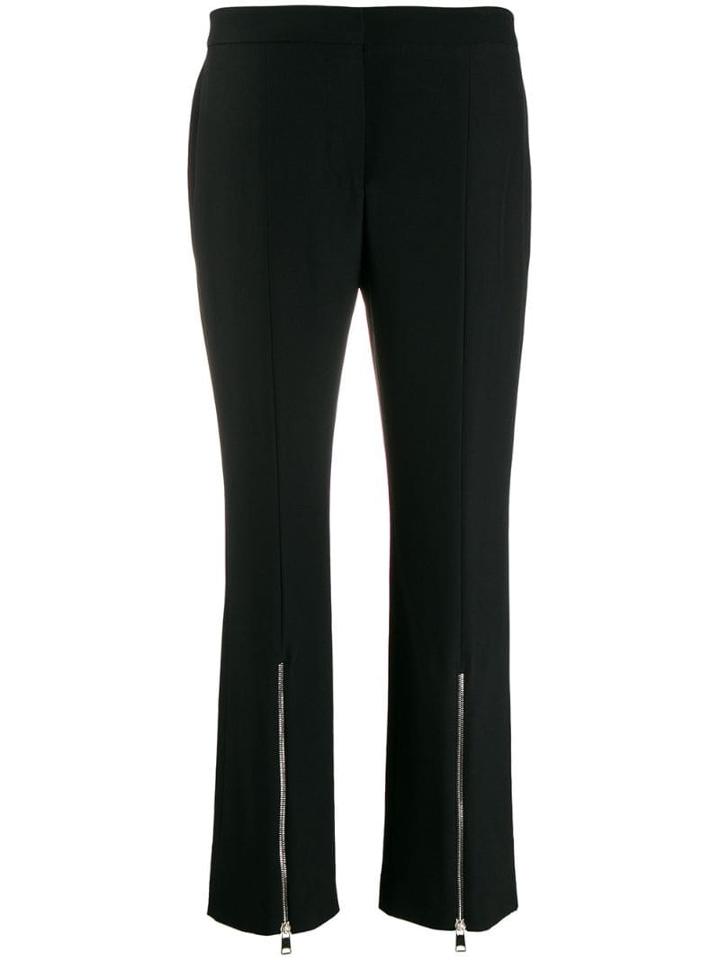Alexander Mcqueen Zip Front Mens Cut Trousers - Black