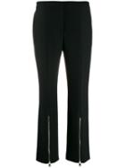 Alexander Mcqueen Zip Front Mens Cut Trousers - Black