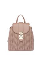 Miu Miu Matelassé Nappa Leather Backpack - Neutrals