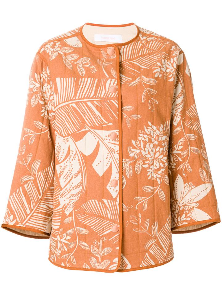 See By Chloé Leaf Print Jacket - Brown