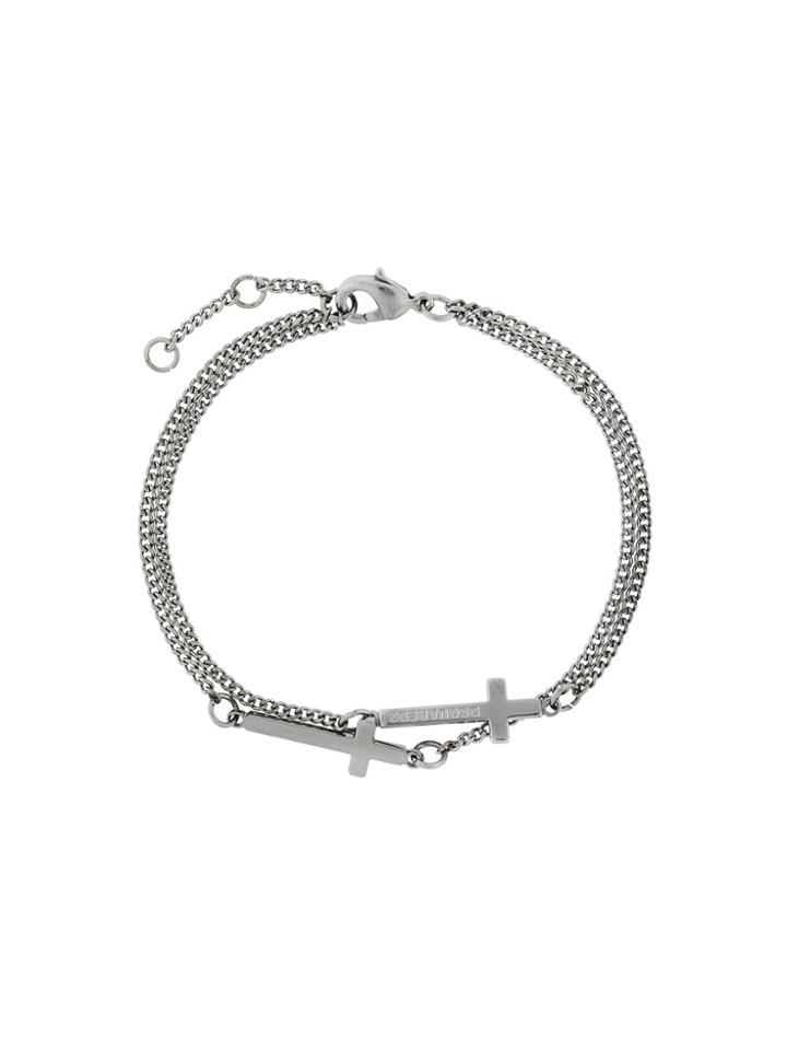 Dsquared2 Engraved Cross Bracelet - Metallic