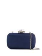 Alexander Mcqueen Spider Jewelled Box Clutch - Blue