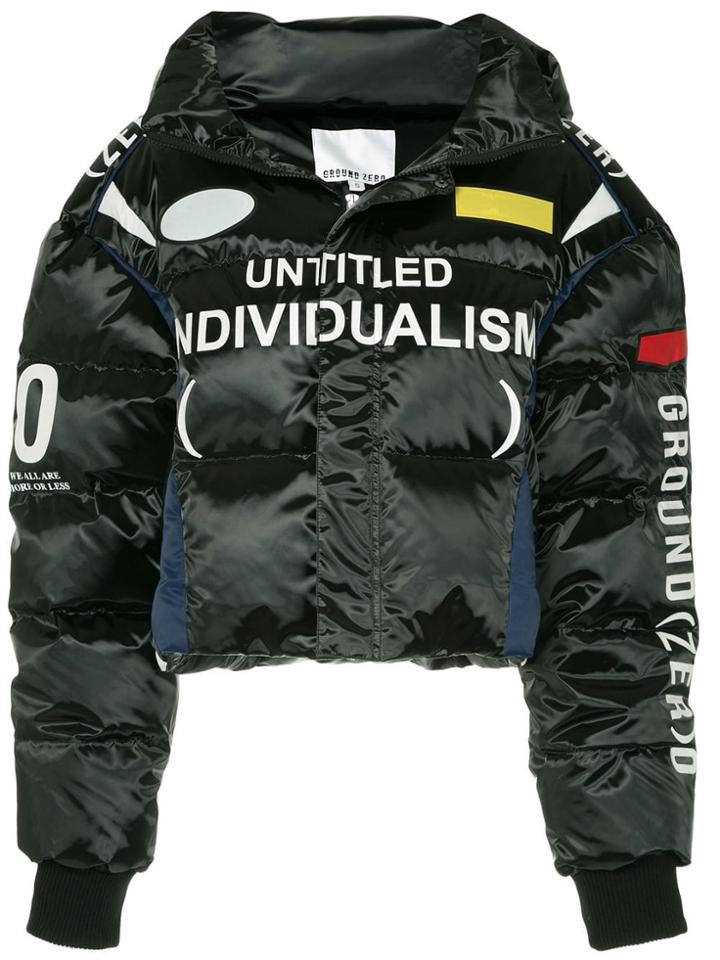 Ground Zero Zipped Padded Jacket - Black