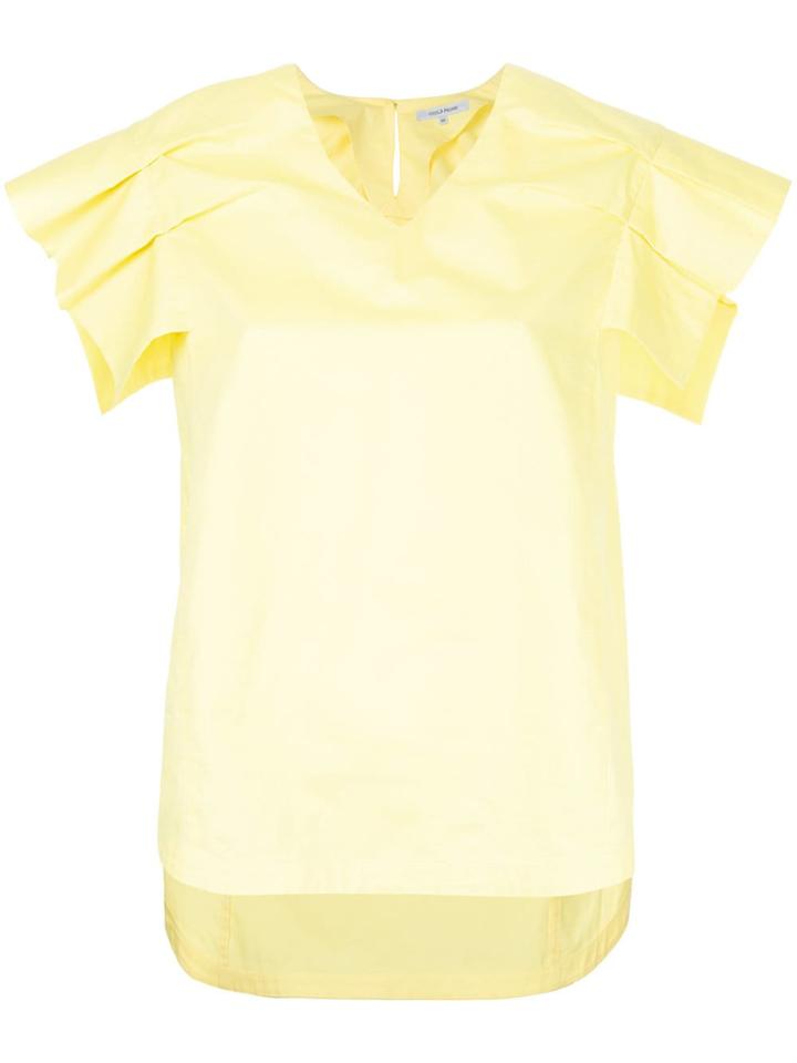 Guild Prime Pleated-sleeve Blouse - Yellow