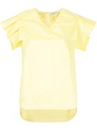 Guild Prime Pleated-sleeve Blouse - Yellow