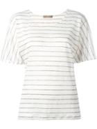 Cruciani Striped Knitted Top, Women's, Size: 44, White, Linen/flax
