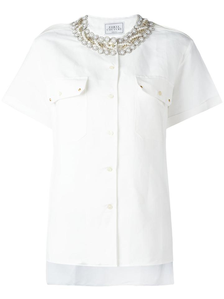 Balossa White Shirt Check Print Shirt