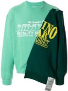 Maison Mihara Yasuhiro Asymmetric Two-tone Sweatshirt - Green
