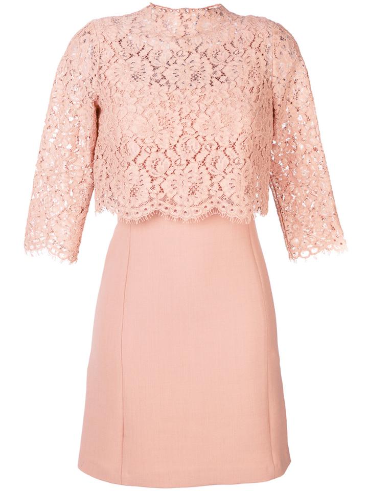 Twin-set Lace Detail Dress - Nude & Neutrals