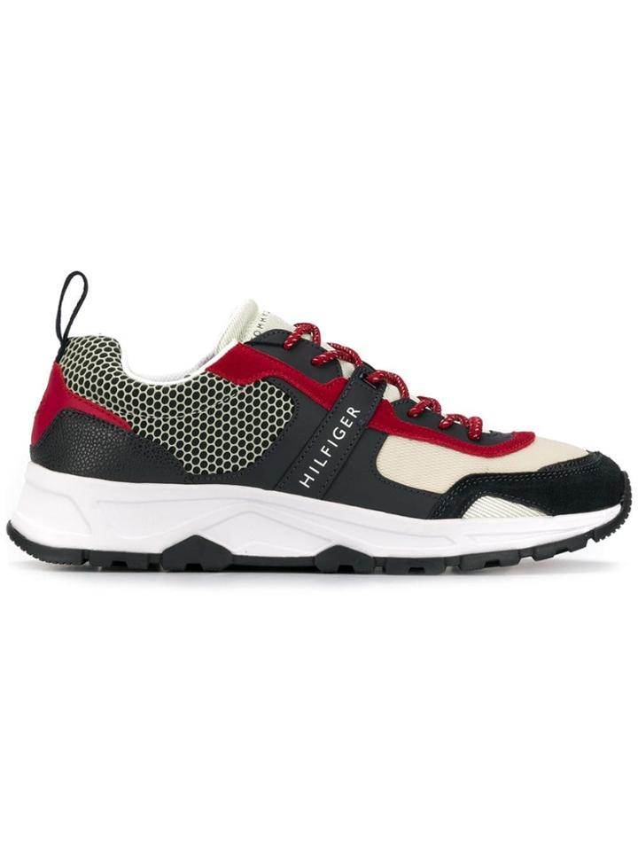 Tommy Hilfiger Lightweight Mixed Texture Sneakers - White
