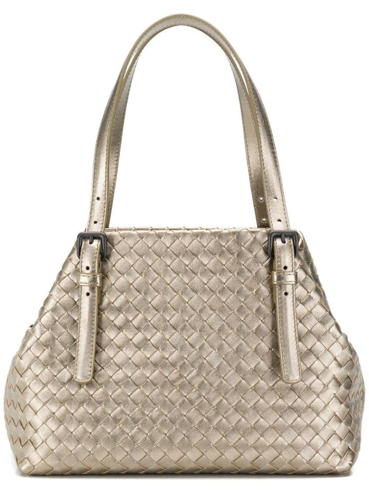 Bottega Veneta Borsa Shopping Tote - Gold