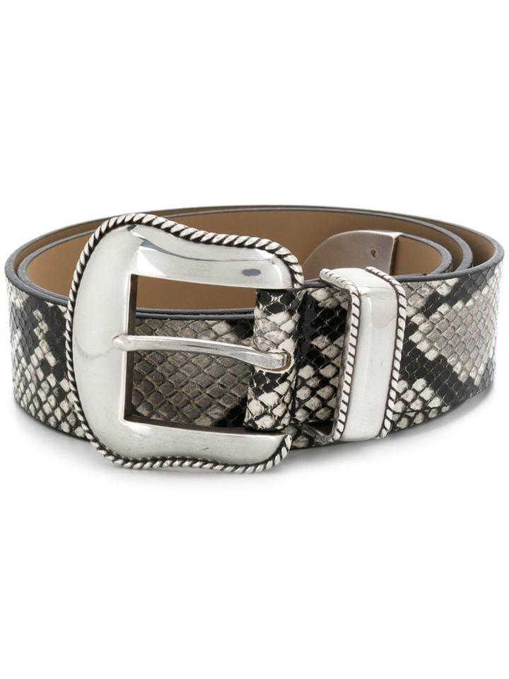 B-low The Belt Villain Python Belt - Neutrals