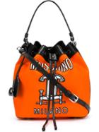Moschino Interlocking C-clamp Bucket Bag