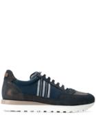 Peserico Contrast Low-top Sneakers - Blue