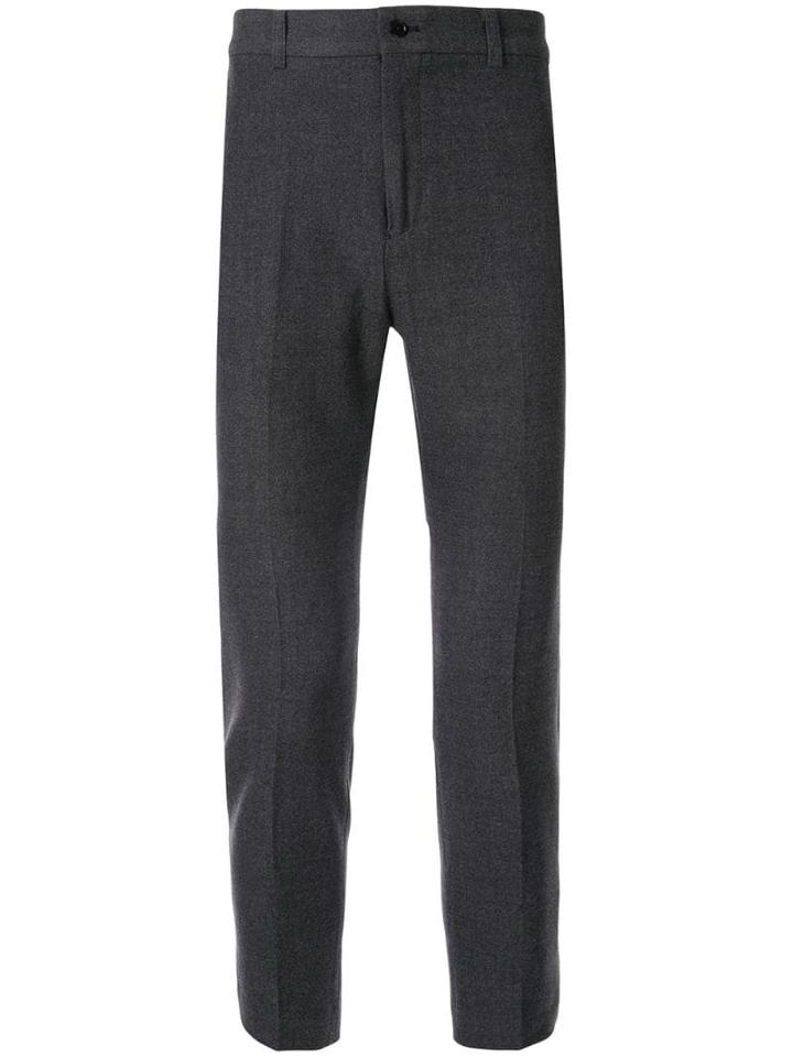 Loveless Cropped Chino Trousers - Grey