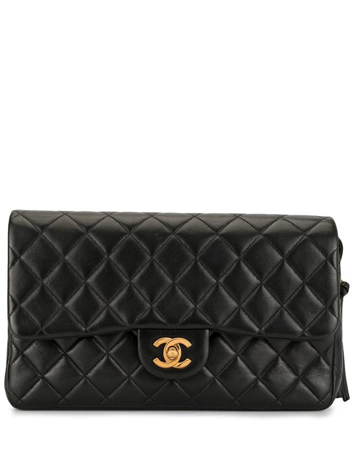 Chanel Pre-owned Diamond Quilted Chain Backpack - Black