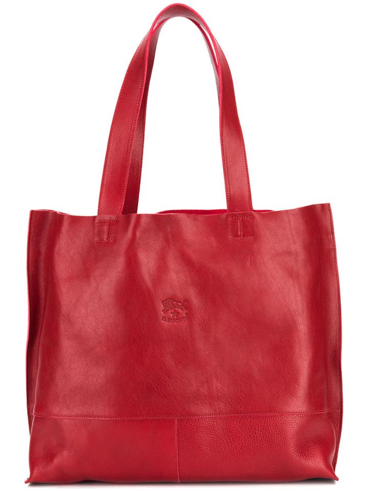 Il Bisonte Shopper Tote Bag - Red