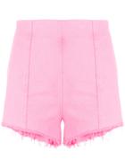 Msgm High-waisted Denim Short Shorts - Pink & Purple