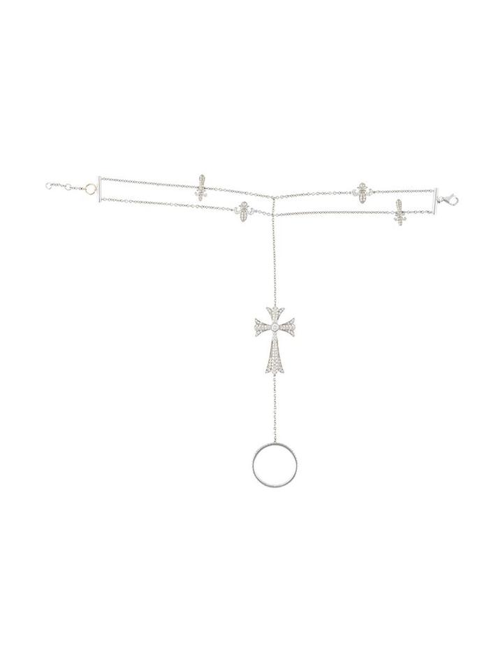 Elise Dray Diamond Maltese Cross Bracelet And Ring