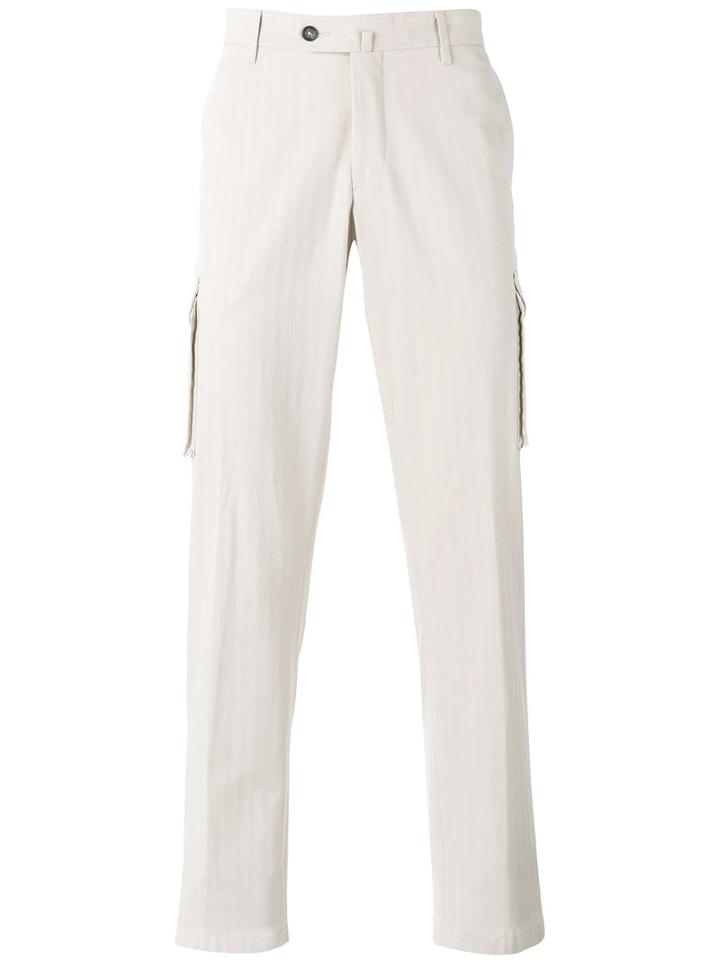 Borrelli Plain Chinos, Men's, Size: 50, Nude/neutrals, Cotton