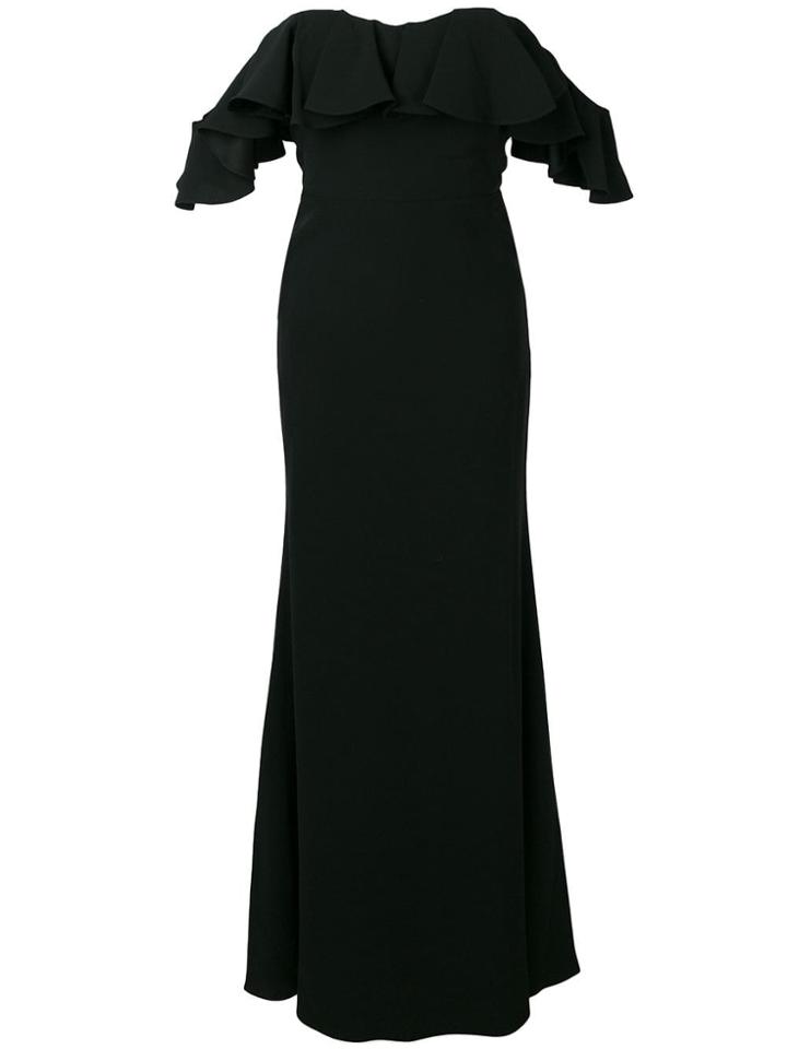 Alexander Mcqueen Dropped Sleeves Evening Dress - Black