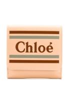 Chloé Foldover Logo Wallet - Neutrals