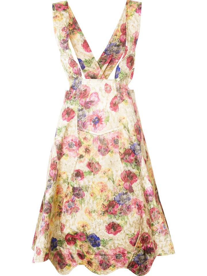 Jil Sander High Waisted Midi Skirt - Pink & Purple