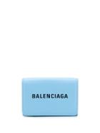 Balenciaga Everyday Logo Print Purse - Blue