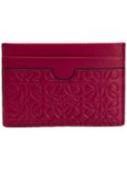 Loewe Embossed Logo Cardholder - Pink