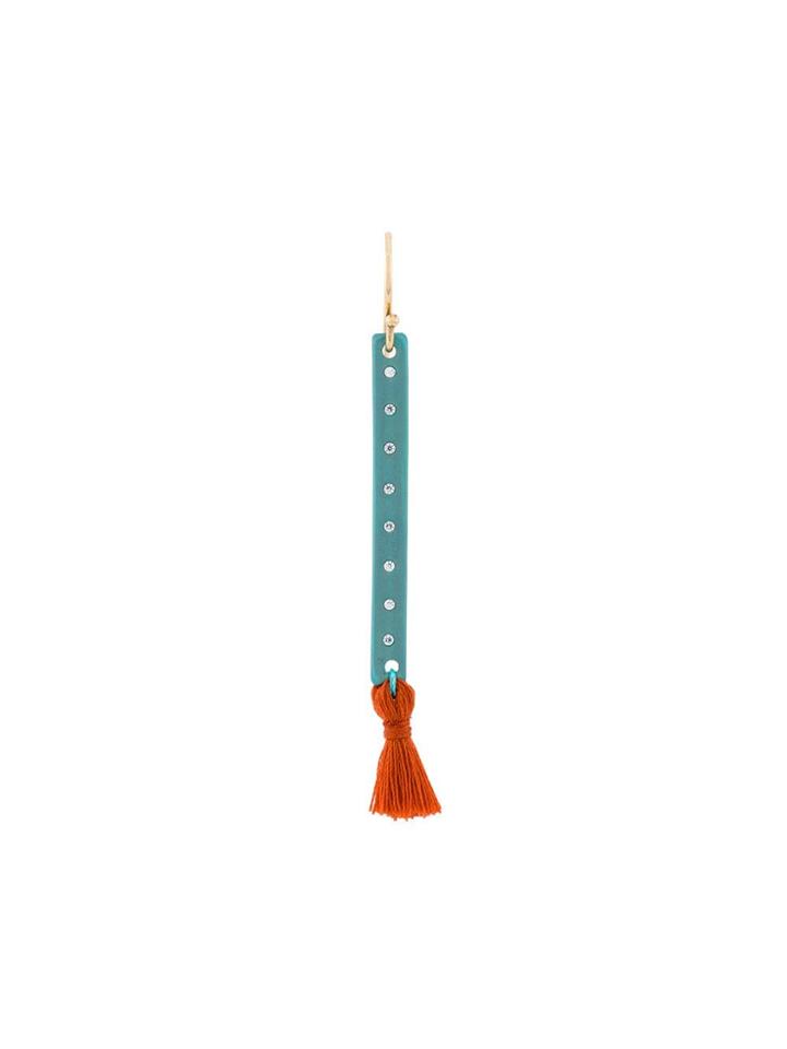 Eye M By Ileana Makri Thin Plate Tassel Earring - Yellow
