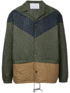 Kolor Colour-block Fitted Jacket - Green
