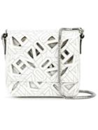 Kenzo 'flying Kenzo' Shoulder Bag, Women's, White, Calf Leather