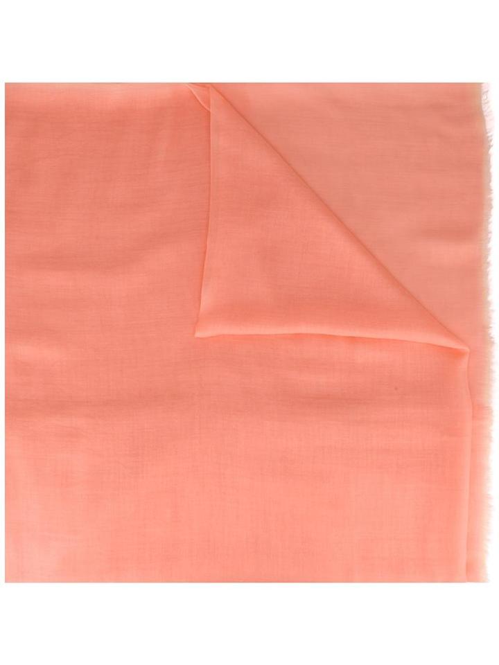 Salvatore Ferragamo Large Frayed Stole, Women's, Yellow/orange, Cashmere