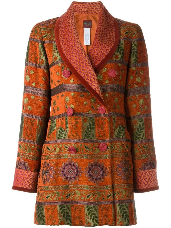Kenzo Pre-owned Floral Jacquard Jacket - Orange