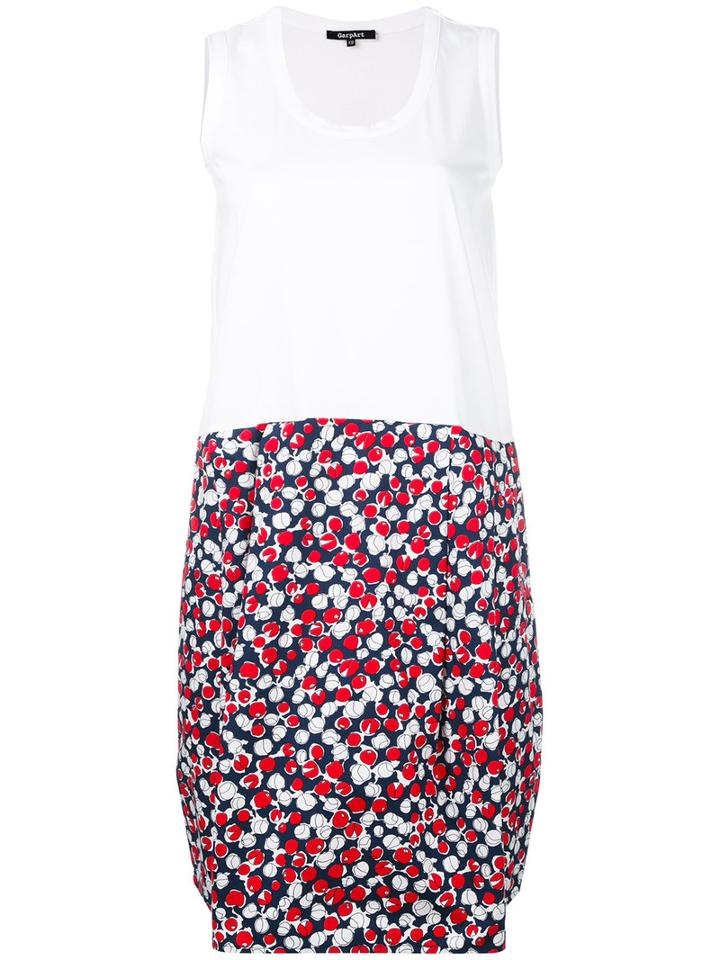 Garpart - Contrast Skirt Tank Dress - Women - Cotton - Xs, White, Cotton