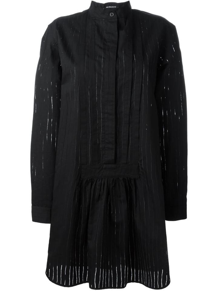 Ann Demeulemeester Phrase Tunic, Women's, Size: 38, Black, Silk/cotton