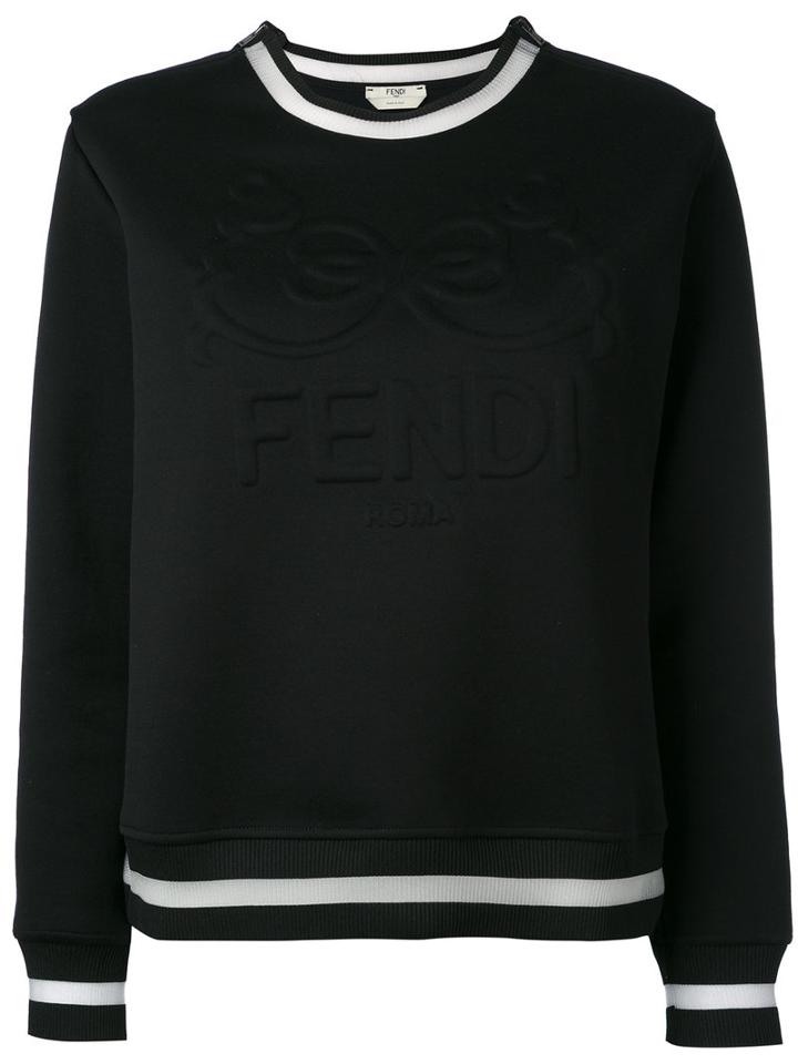 Fendi - Embossed Logo Sweatshirt - Women - Silk/cotton/polyamide - 44, Black, Silk/cotton/polyamide