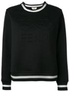 Fendi - Embossed Logo Sweatshirt - Women - Silk/cotton/polyamide - 44, Black, Silk/cotton/polyamide