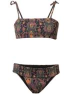 Osklen - Pineapple Print Bikini Set - Women - Polyamide/spandex/elastane - P, Polyamide/spandex/elastane