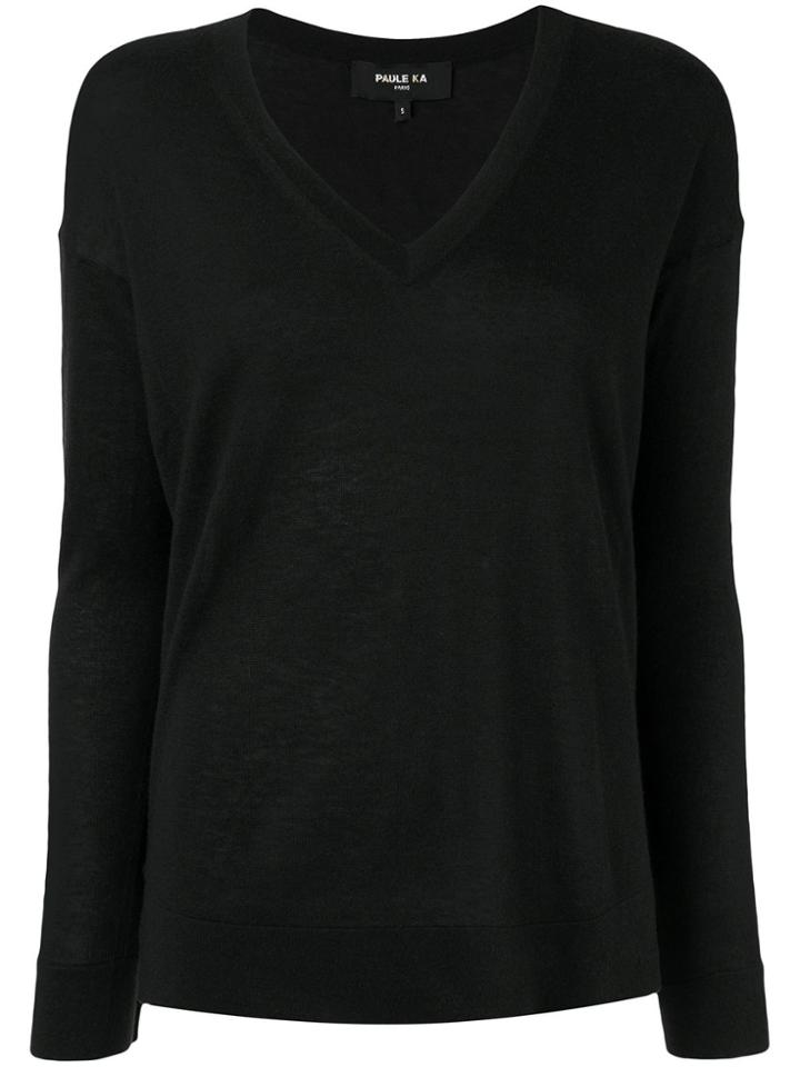 Paule Ka V-neck Jumper - Black
