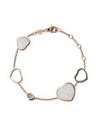Chopard 18kt Rose Gold Happy Hearts Rosé Stone And Diamond Bracelet -