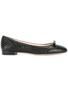 Prada Matelasse Ballerina Pumps - Black