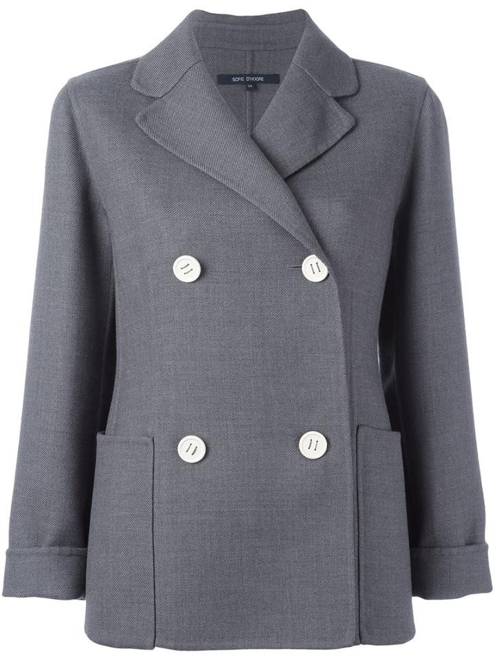 Sofie D'hoore 'claudel' Blazer, Women's, Size: 38, Grey, Silk/wool