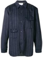 Han Kj0benhavn Striped Asymmetrical Pocket Shirt - Blue