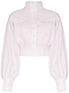Zimmermann 96 Racer Blouson Sleeve Jacket - Purple