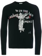 Valentino Knit Lettered Jumper - Black