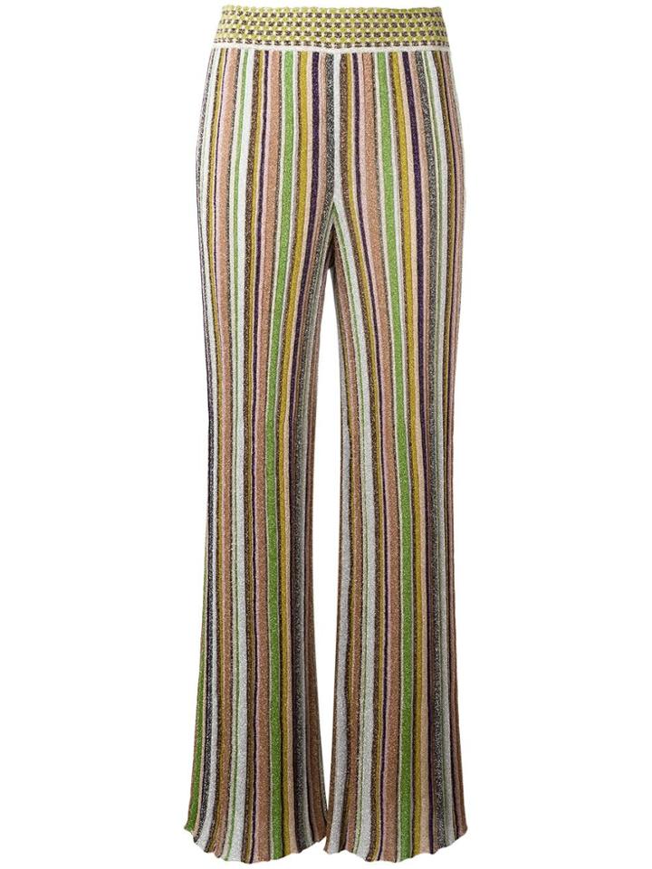 Missoni Striped Wide Leg Trousers - Multicolour