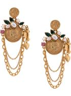 Oscar De La Renta Antique Coin Earring - Gold