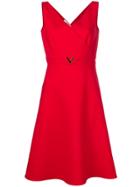 Valentino V Hardware Dress - Red