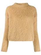 Erika Cavallini Textured Knit Sweater - Brown